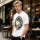 Olive t-shirt with coffee themed 'the solution for everything' print