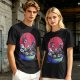 Olive T-Shirt With Anxious Sushi Characters In Soy Sauce Bowl Print