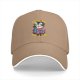 Black baseball cap with funny cereal bunny graphic design