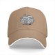 Black Baseball Cap With White Swirling Dragon Artwork