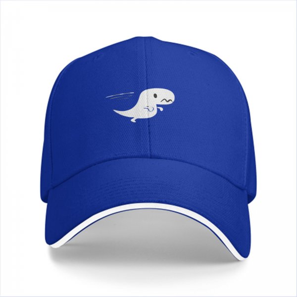 Black Baseball Cap With Cute Running T-Rex Dinosaur Graphic