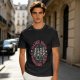 Olive T-shirt with Dancing Skeletons and 'Dance Your Problems Away' Text