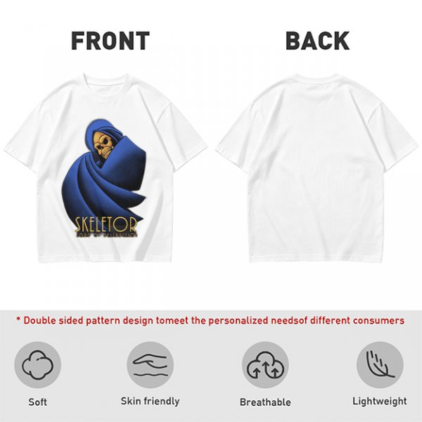 Olive T-Shirt Featuring Skeletor Lord of Destruction Graphic