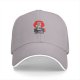 Black baseball cap with red sun and warrior graphic print