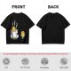 Olive T-Shirt With Funny Cookie In Coffee Cup Print