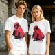 Olive T-Shirt With Black Cats And Red Panther Signal Graphic