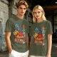 Olive Dungeons and Dragons Dice Bag Let's Roll Graphic T-Shirt