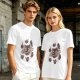 Olive T-Shirt With Saturn Cat And Kittens Space Print