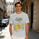 Olive graphic t-shirt with 'Relax and Cheese the Day' and mice on cheese
