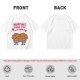 Olive t-shirt with cute muffin graphic and playful text design