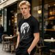 Olive T-Shirt Featuring Toothless Dragon Against Full Moon