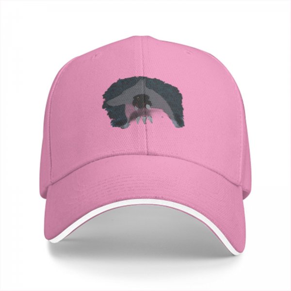 Black Baseball Cap With Monster Face Graphic Design