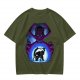 Olive T-Shirt Featuring Galactus Holding Silhouetted Superheroes