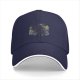 Black Baseball Cap With Subtle Nature Inspired Graphic Print