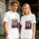 Olive T-shirt with Skeleton Drinking Coffee Must Drink Coffee Print