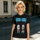 Olive t-shirt with pandas discussing life beyond eating and sleeping
