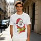 Olive T-Shirt with Santa Claus Jingles Christmas Print