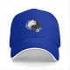 Black Baseball Cap With Yin Yang Cats Graphic Design