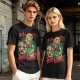 Olive T-shirt with He-Man and Battle Cat Graphic Print
