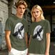 Olive T-Shirt Featuring Night Fury Dragon Flying In Front Of Full Moon