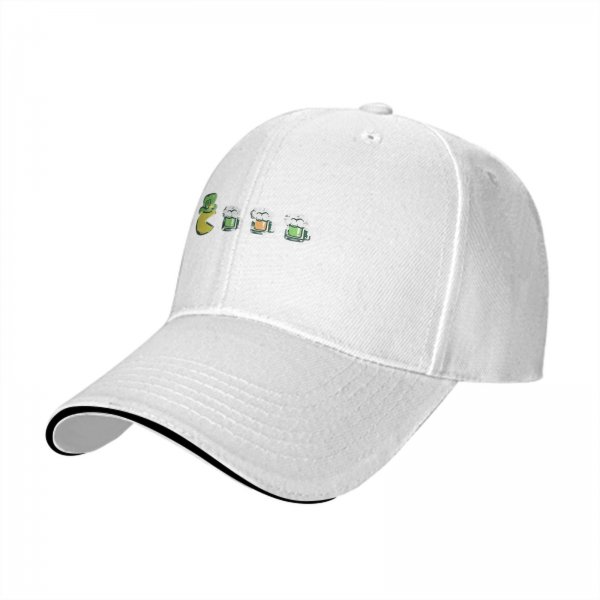 St Patricks Day Leprechaun Pac-Man Beer Eating Baseball Cap
