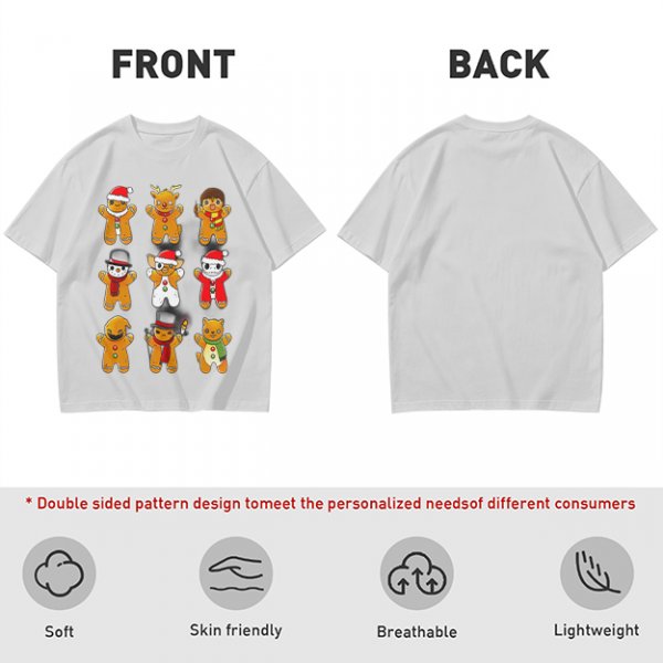 Olive Christmas Gingerbread Character Graphic T-Shirt