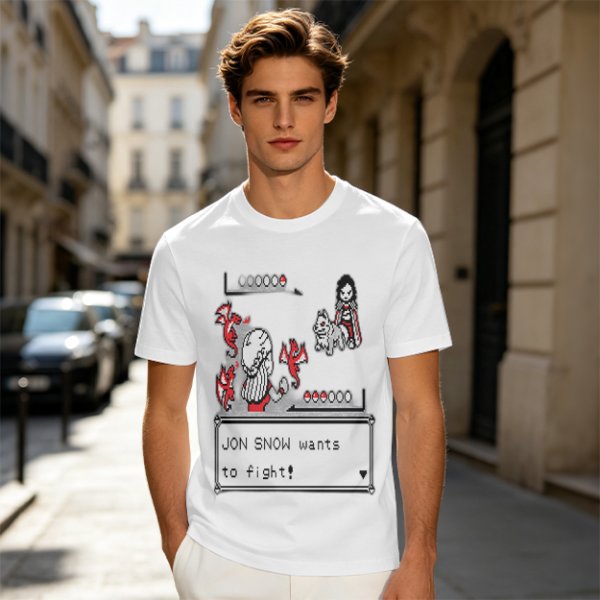 Jon Snow wants to fight Game of Thrones Pokemon style graphic tee