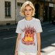 Olive T-Shirt With Calcifire Bacon Fire Graphic Print