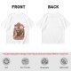 Olive T-shirt with parody monster anime graphic print