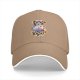 Black baseball cap with funny pigeon pizza 'give me food or i will poop on you' print