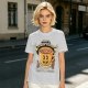 Oversized Olive T-Shirt with Retro Espresso Coffee Mascot Graphic