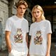 Olive T-Shirt Featuring a Cute Cat Sushi Chef Illustration
