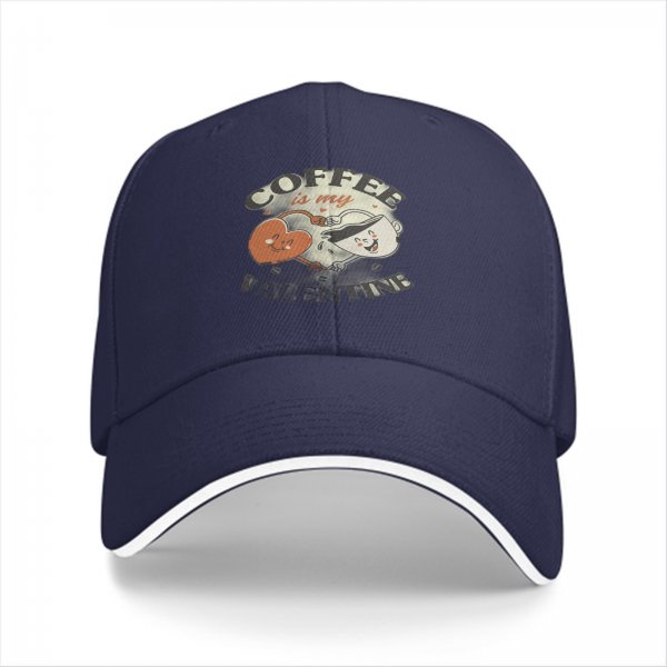 Coffee Is My Valentine Black Baseball Cap