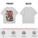 Olive T-shirt with Godzilla eating ramen graphic