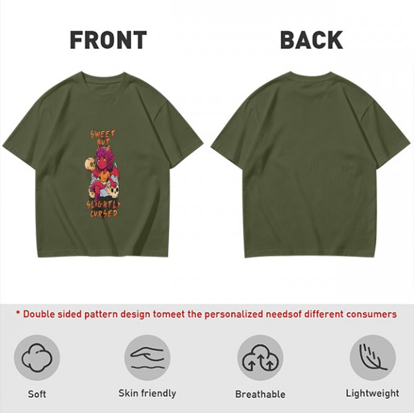 Sweet But Slightly Cursed Devil Girl Graphic T-Shirt