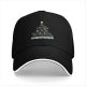 Black Baseball Cap With Cute Soot Sprite Christmas Tree Design