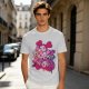 Olive T-shirt with Spinel Character Graphic Print