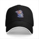 Black Baseball Cap With Cartoon Dog Characters Graphic