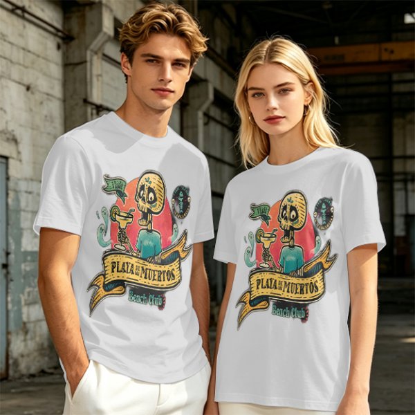 Playa de los Muertos Beach Club Skeleton Margarita T-Shirt
