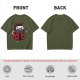 Olive Green T-Shirt With Bearded Ladybug Print