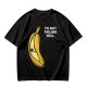 Olive T-shirt with sad banana graphic reading I'm not peeling well