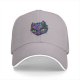 Black Baseball Cap With Neon Psychedelic Dragon Head Print