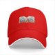 Black baseball cap with funny shark seafood diet meme print