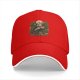 Black baseball cap with skeleton holding coffee and plants design