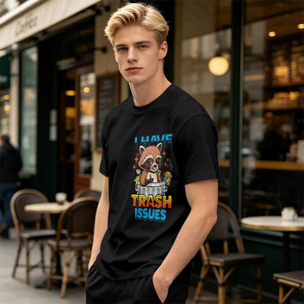 I Have Trash Issues Raccoon Graphic T-Shirt Design
