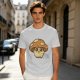 Olive Green T-Shirt With Cute Mushroom Skull Graphic