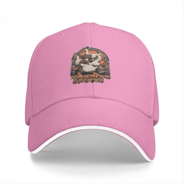 Black Baseball Cap With Dungeons Ducks Graphic Print