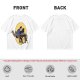 Olive T-shirt with Cartoon Chainsaw Action Character Print