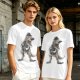 Olive T-Shirt with Gentleman T-Rex Dinosaur Print
