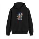 Black Hoodie With Abstract Colorful Graphic Print Design